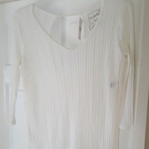 Free people ivory tunic with cut out back
